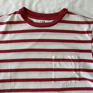 GAP Striped Pocket T-Shirt Men's Small Red & White